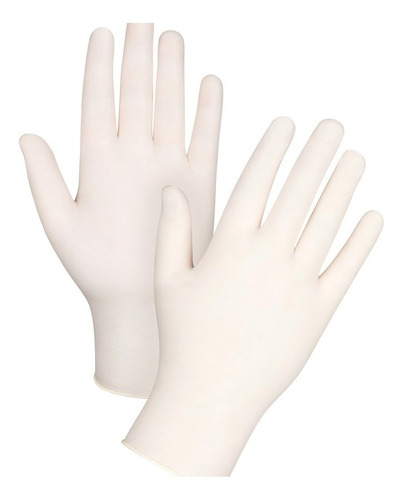 Guantes Descartables Antideslizantes Bremen Examinación Color Blanco Talle S De Látex Con Polvo X 100 Unidades