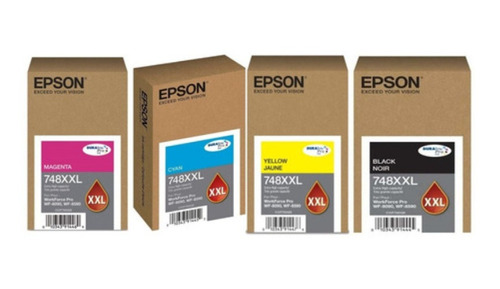 Kit X4 Tinta Epson 748xxl Impresoras Wf-6090 Wf-6590 