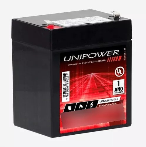 Unipower 12v 5ah Vrla Bateria Selada Up1250