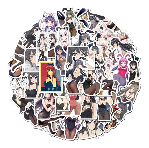 Bunny Girl Senpai Anime 50 Calcomanias Stickers Vs Agua