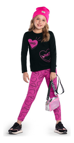 Conjunto Kyly Infantil Menina Legging Blusa Leve Inverno