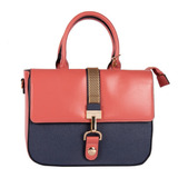 Bolsa De Mano Nicole Lee Bicolor Con Solapa Ss22 Color Azul Marino