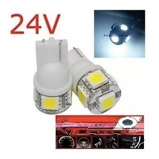 Lampara Led T10 Posicion(blan,az,rojo,ama 5 Led 24) X 2 Unid