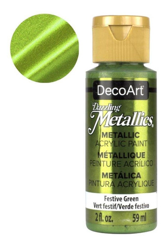 Decorart Verde Metalico Pintura Acrílica Arte Dibujo Decorar