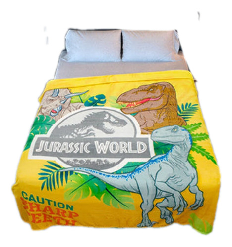 Frazada Cobertor Dinosaurio Jurassic Matrimonial