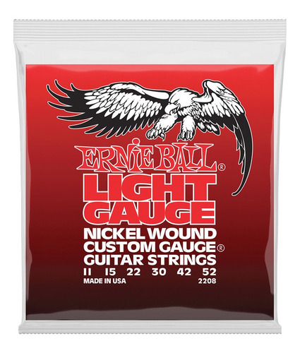 Corda Guitarra 011 Ernie Ball Light Gauge Niquel Wound 2208