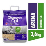 Arena Sanitaria Champion Cat Eco Plus 3.6 Kg X 3.6kg De Peso Neto