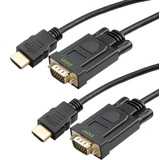 Cable Hdmi A Vga De 6 Pies, Paquete De 2, Unidirecciona...