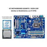 Kit Motherboard 1155 Gigab Gaz77p D3+ Xeon 1240 3.7 Ghz 4n8h