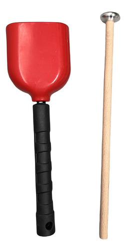 E Mallet Cowbell Campainha Musical Profissional Vermelho S