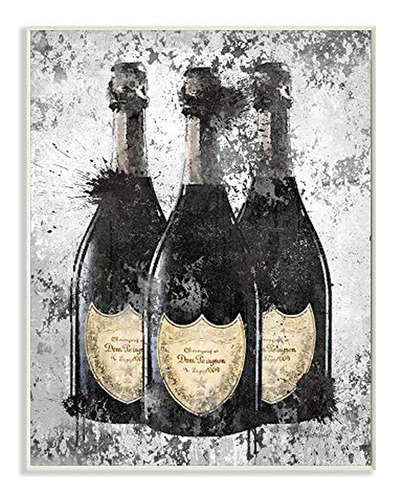 Stupell Industries Champagne Bottles - Placa De Pared Con Il