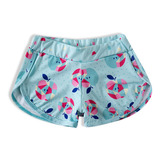 Shorts Praia Infantil Macã Geométrica Azul Tip Top