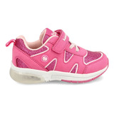 Zapatilla Niña Bubble Gummers Ocean 281-5586 Luces Y Velcro