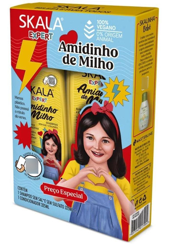 Kit Shampoo E Condicionador Infantil  Amidinho Milho Skala