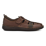 Sandalias Huaraches Andrea Ferrato Hombre Cafes Piel Confort