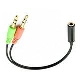 Cable Adaptador Audio Minipliug 3.5mm Hembra A Doble Macho 