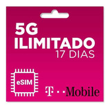 E-sim Estados Unidos 5g Ilimitado - 17 Dias T-mobile Chip