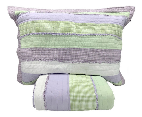 Cubrecamas Verano Lila Quilt Twin +2 Fundas Haussman Vip