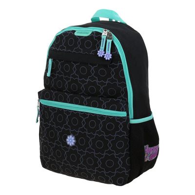 Mochila Grande Escolar Chenson Happy Girl Cienta Para Niña Color Negro Diseño De La Tela Liso