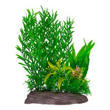 (55 #mold) Ornamento Artificial Realista Con Planta Verde Aq