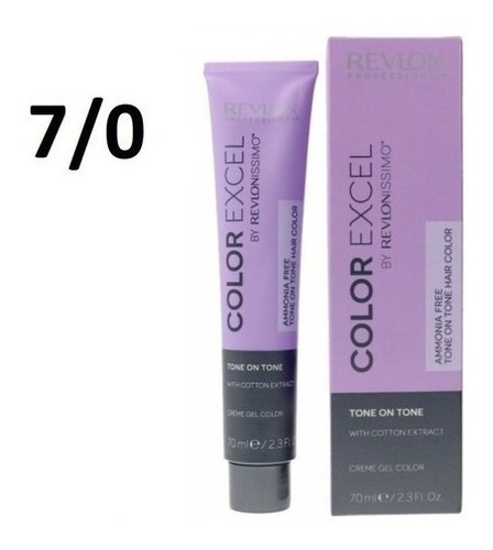 Tintura Permanente Sin Amoniaco Revlon  Young Color Excel Tono 7 X 70ml