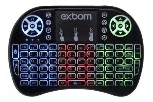 Teclado Controle Air Mouse Touch Pad Smart Tv Box Wireless