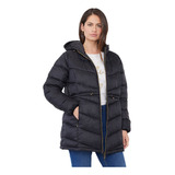 Parka Mujer Hoodie Negro Corona