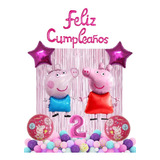 Set De Globos Peppa Pig Decoracion Fiesta De 50 Piezas