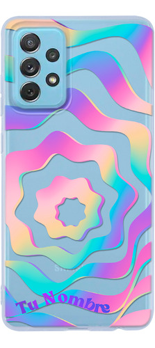 Funda Para Galaxy Para Mujer Curvas Colores Con Tu Nombre