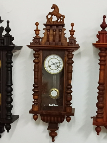 Antiguo Reloj De Pared A Pendulo Fms Aleman