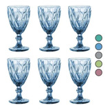 6 Copas Cristal Vino Agua Libia Grande 335ml  Elegir Color