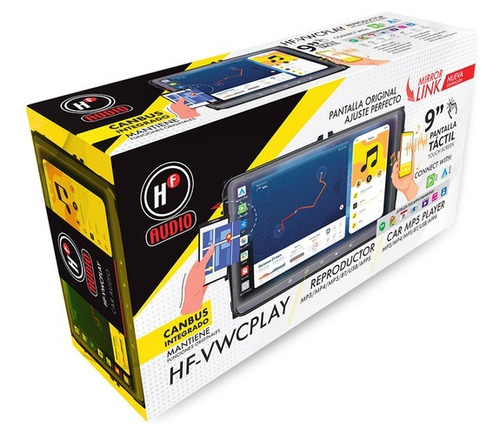 Pantalla Hf-vwcplay Táctil 9  Mp5, Mp4, Mp3, Usb, Bt, Apps