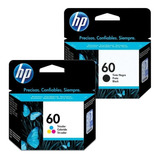 Kit 2 Cartuchos Hp 60 ( Color Cc643wb + Preto Cc640wb )