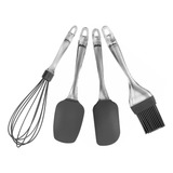 Set X4 Utensillo Hudson Silicona Batidor Espatula Pincel Bz3