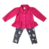 Conjunto Feminino Infantil Moletom Grosso Flanelado P M G 