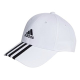 Boné adidas Baseball 3 Stripes Unissex - Branco E Preto