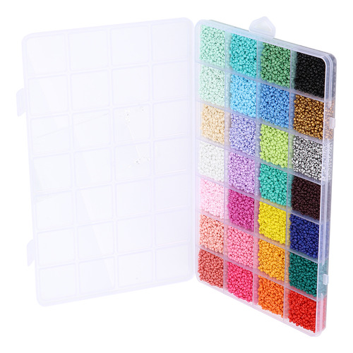 14 000 Cuentas De Pulsera, 28 Colores, 2 Mm, Perlas De Vidri