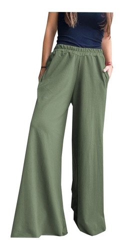 Palazzo Palaso Pantalon Ancho Mujer Babucha Deportivo Palazo