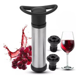 Kit Bomba A Vácuo Para Vinho Com 2 Rolhas Tampa Garrafa Inox