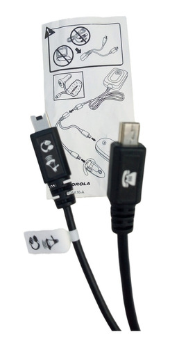 Cable Doble Miniusb Conector Manos Libre D Cel Moto Skn6222a