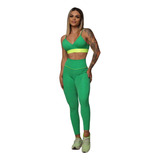 Conjunto Legging Empina Bumbum + Top Nature Bottega Moving