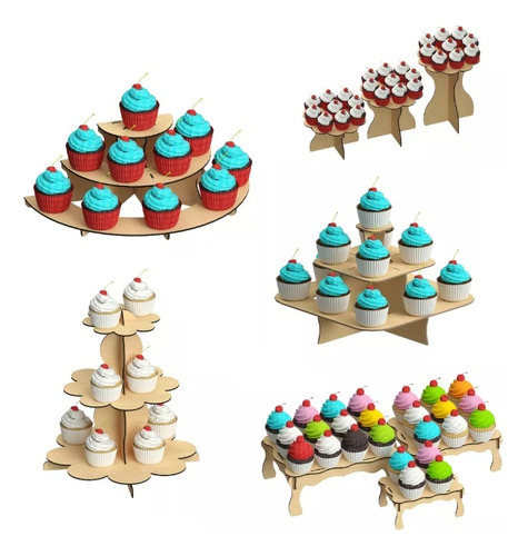 Kit Candy Bar 9 Piezas Para Mesa De Dulces, Mdf  Rge14