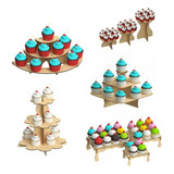 Kit Candy Bar 9 Piezas Para Mesa De Dulces, Mdf  Rge14