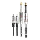 Cabo Philips 2 Rca / 2 P10 Mono Profissional Chipsce 2m