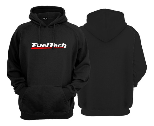 Blusa Fueltech Moletom De Frio Canguru Plus Size Com Capuz