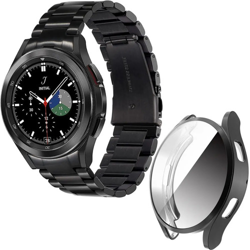 Correa D Eslabones+ Case+ Mica For Galaxy Watch 4\u002F 4 Classic | Meses sin interés