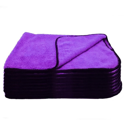 5 Flanelas De Microfibra Purple Autoamerica 60x40 300gsm