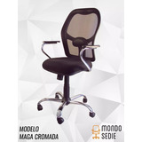 Silla Sillon Oficina Escritorio Ergonomico Cromado Diseño