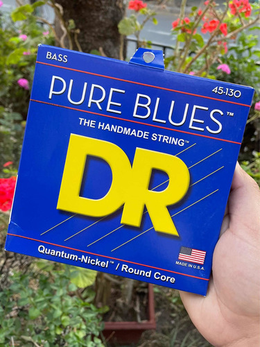 Cuerdas De Bajo Dr Pure Blues 45-130 Originales