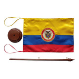 Bandera De Colombia Pequeña Para Reuniones De Oficina, Asta 